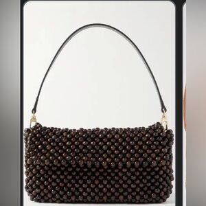 Staud Timmy Bag: Brown Wooden Beads